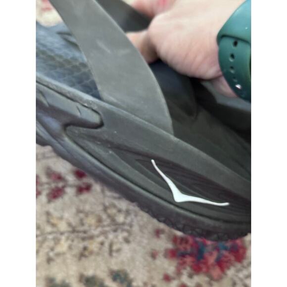 Hoka One One Men's Black Recovery Flip-Flop Sandals Size 14 - Picture 6 of 8